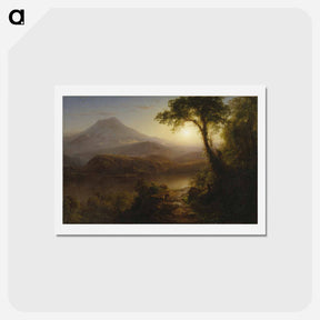アートポストカード-Tropical Scenery - フレデリック エドウィン チャーチ Postcard.