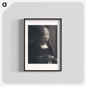 アートポスター-The Artist’s Mother Doing Embroidery - ジョルジュ スーラ Poster.