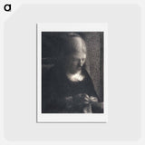 アートポストカード-The Artist’s Mother Doing Embroidery - ジョルジュ スーラ Postcard.