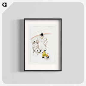 アートポスター-Cheval et singe dresses - アンリ ド トゥールーズ ロートレック Poster.