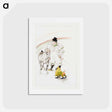アートポストカード-Cheval et singe dresses - アンリ ド トゥールーズ ロートレック Postcard.