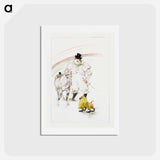 アートポストカード-Cheval et singe dresses - アンリ ド トゥールーズ ロートレック Postcard.