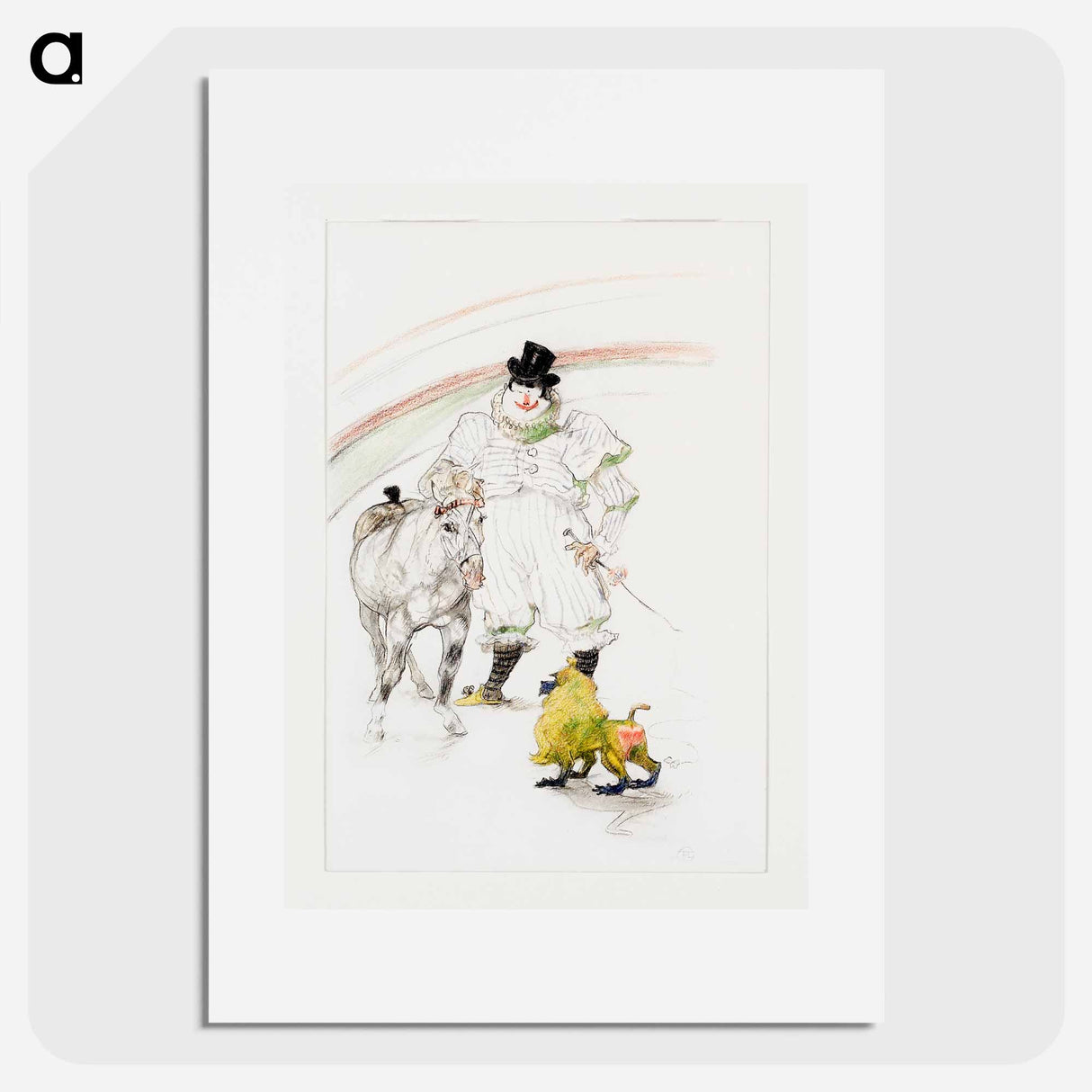 Cheval et singe dresses - Henri de Toulouse-Lautrec Poster.