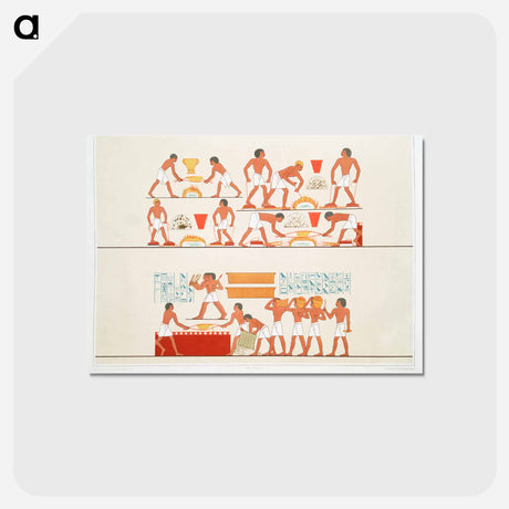 アートポストカード-Rothennou Gold Founders Worker
 - エジプト美術史 Postcard.