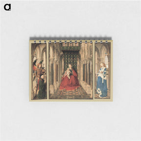 アートメモ帳-Dresden Triptych (Virgin and Child with St. Michael and St. Catherine and a Donor) - ヤン ファン エイク Memo.
