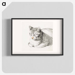 アートポスター-Sketch of a cat - ジャン ベルナール Poster.