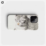 Sketch of a cat - ジャン ベルナール Phone Case.