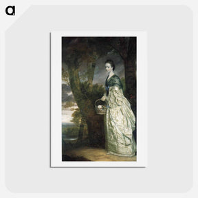 アートポストカード-Mrs. Thomas Riddell - ジョシュア レノルズ Postcard.