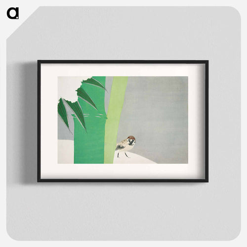 Sparrow from Momoyogusa–Flowers of a Hundred Generations - 神坂 雪佳 Poster.