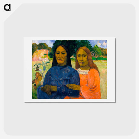 アートポストカード-Two Women - ポール ゴーギャン Postcard.