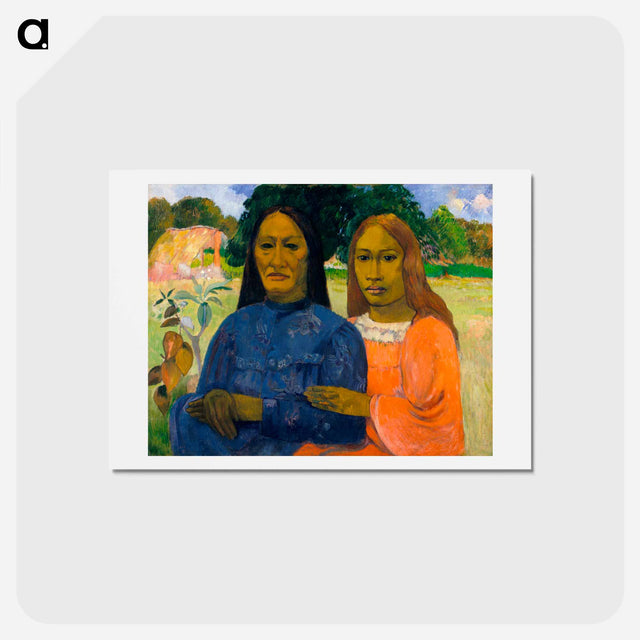 アートポストカード-Two Women - ポール ゴーギャン Postcard.