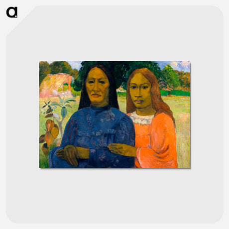 アートポストカード-Two Women - ポール ゴーギャン Postcard.