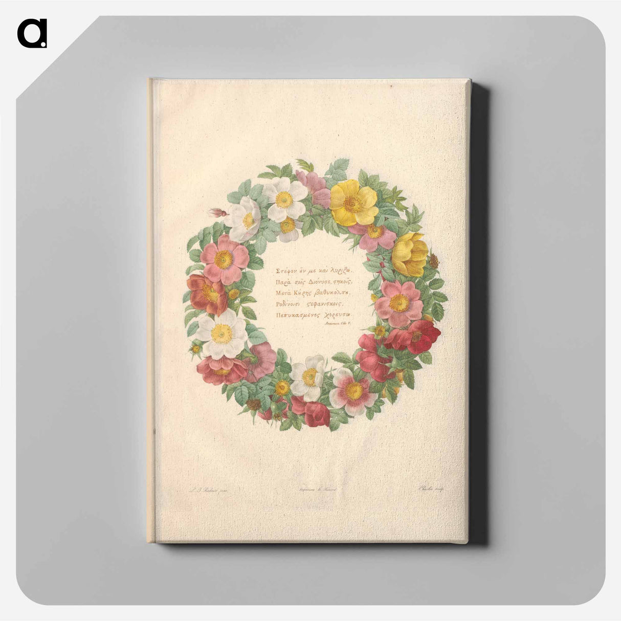 アートパネル-Rose illustration - ピエール ジョゼフ ルドゥーテ Canvas.