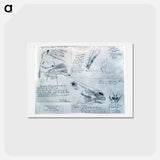 アートポストカード-Anatomical studies - トーマス エイキンズ Postcard.