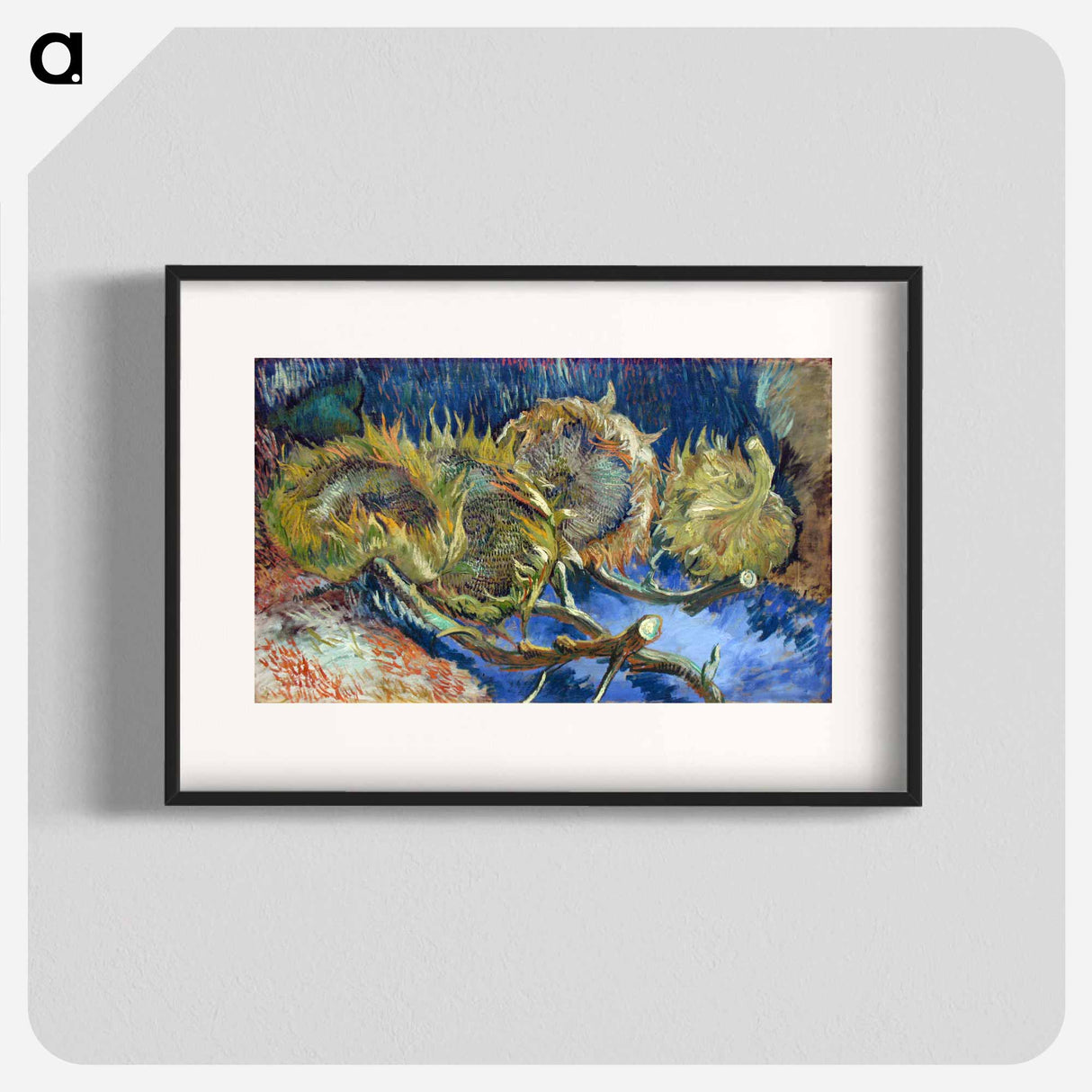 Four Withered Sunflowers - Vincent van Gogh Poster.