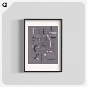 アートポスター-Four Parts - ワシリー カンディンスキー Poster.