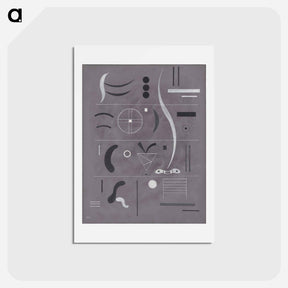 アートポストカード-Four Parts - ワシリー カンディンスキー Postcard.