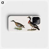 Blue-winged Teal (Anas discors) 247. Wood Duck (Anas sponsa) illustration from Zoology of New York by James Ellsworth De Kay. - ニューヨークの動物学 Phone Case.