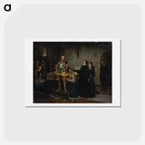 アートポストカード-Duke karl insulting the corpse of klaus fleming - アルバート エーデルフェルト Postcard.