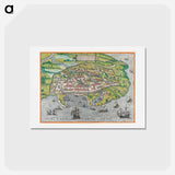 アートポストカード-Map of Alexandria - アンティーク地図 Postcard.