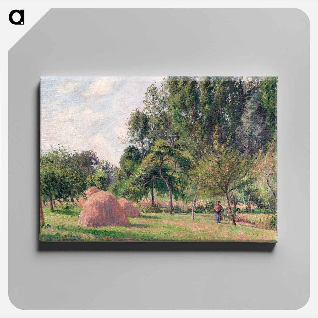 Haystacks, Morning, Éragny - Camille Pissarro Canvas.