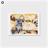 アートポストカード-Nana Visiting her Friend Satin - チャールズ デムス Postcard.