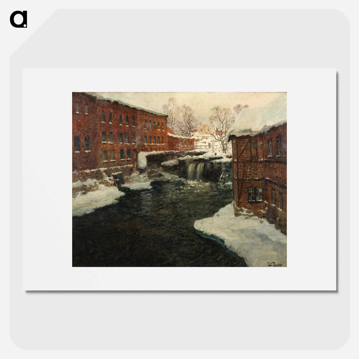 Claude Monet's Mill Scene - クロード モネ Poster.