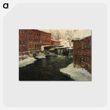 アートポストカード-Claude Monet's Mill Scene - クロード モネ Postcard.