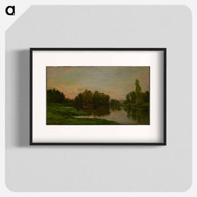 アートポスター-The Painter’s Barge at the Ile de Vaux on the Oise
 - ダラス美術館 Poster.