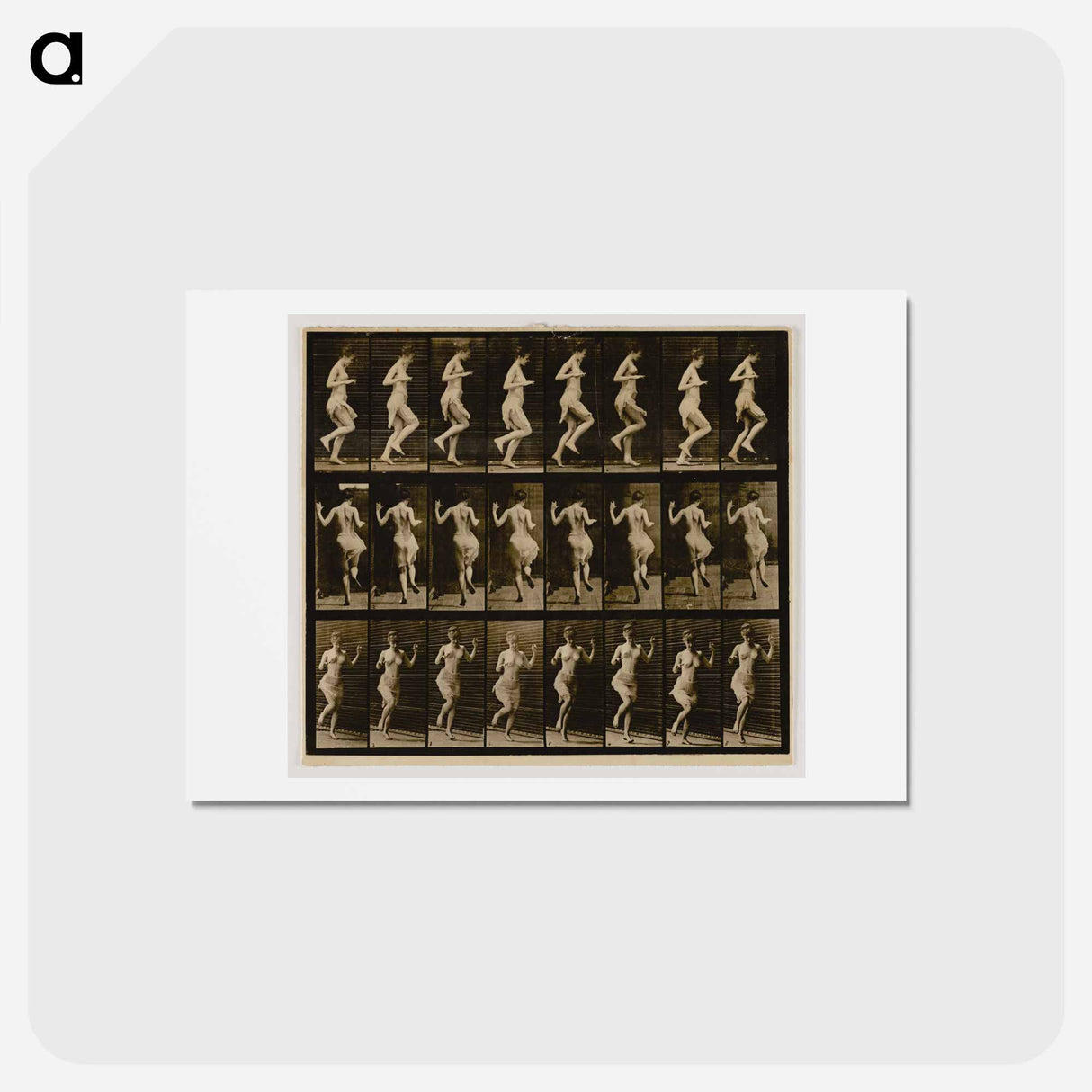 アートポストカード-Woman Ricochetting
 - エドワード マイブリッジ Postcard.