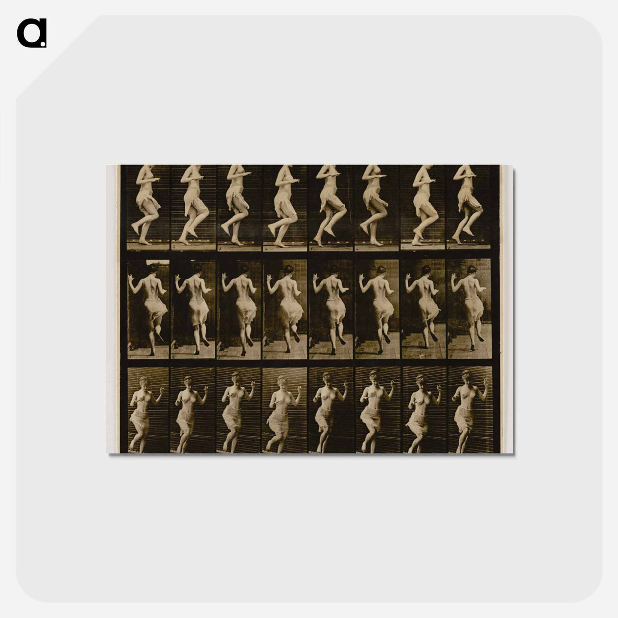 アートポストカード-Woman Ricochetting
 - エドワード マイブリッジ Postcard.