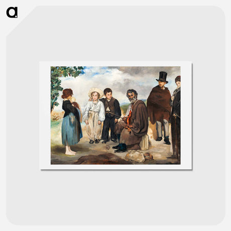 アートポストカード-The Old Musician - エドゥアール マネ Postcard.