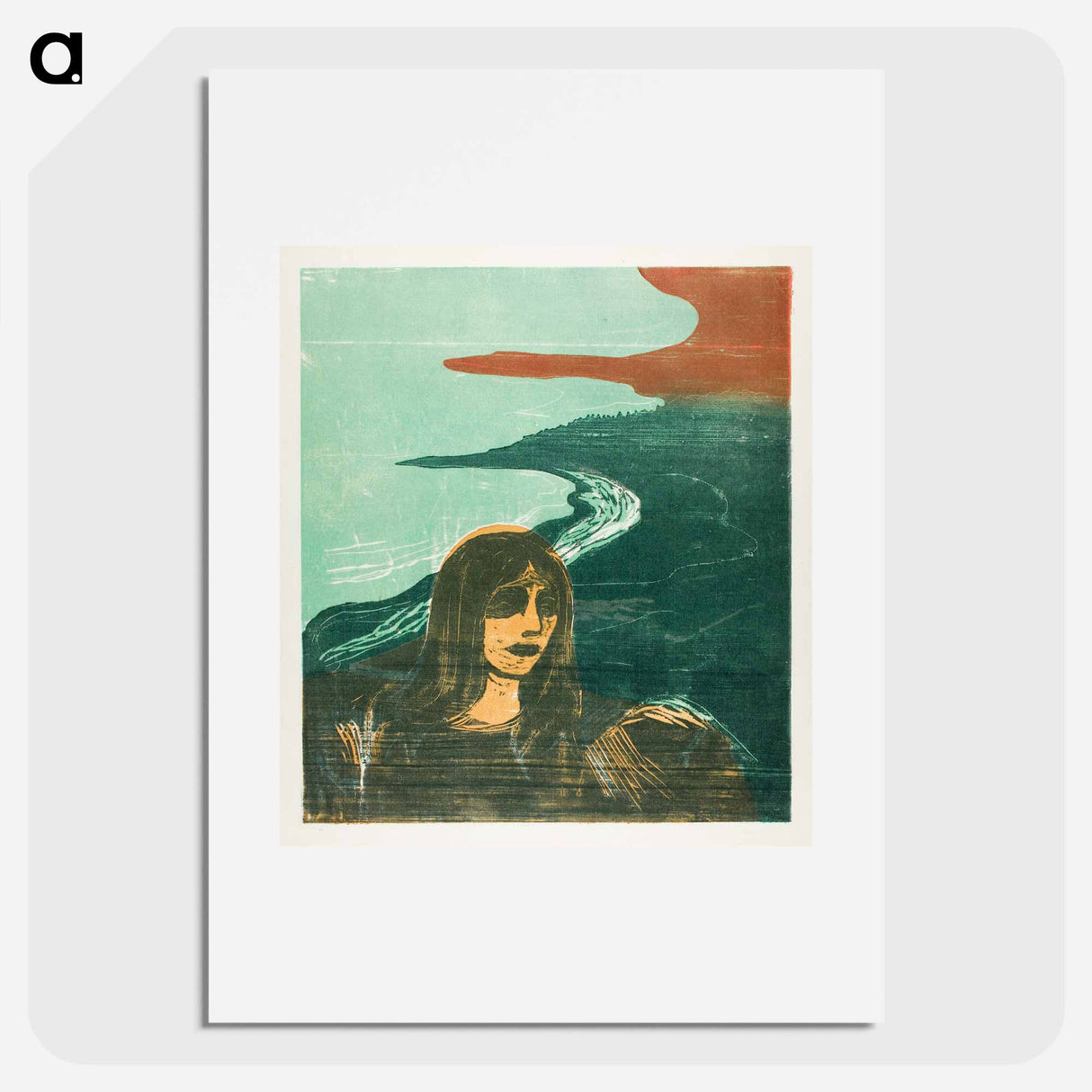 Woman's Head against the Shore - Edvard Munch Poster.