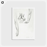 アートポストカード-Study for Mirror of Venus: Arms and Feet of Venus - エドワード バーン ジョーンズ Postcard.