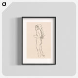 Standing Nude Girl, Facing Left - Egon Schiele Poster.