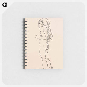 アートメモ帳-Standing Nude Girl, Facing Left - エゴン シーレ Memo.