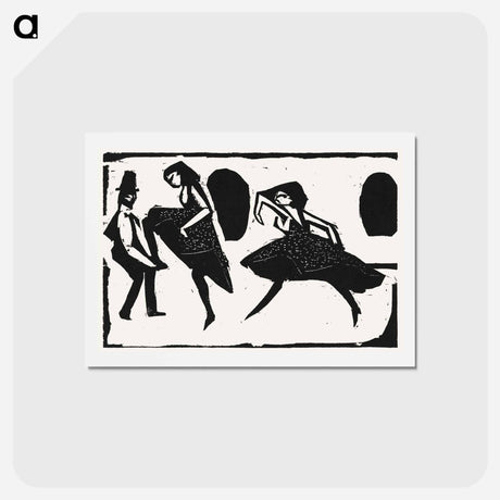 アートポストカード-Acrobatic Dance - エルンスト ルートヴィヒ キルヒナー Postcard.