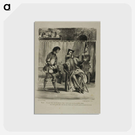 アートポストカード-イエロー - ウジェーヌ ドラクロワ Postcard.