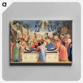 アートパネル-The Burial of the Virgin and the Reception of Her Soul in Heaven - フラ アンジェリコ Canvas.