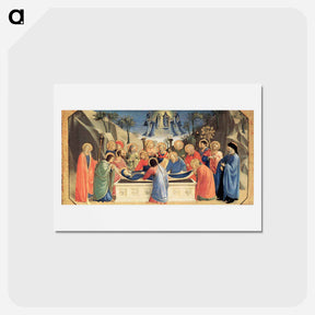 アートポストカード-The Burial of the Virgin and the Reception of Her Soul in Heaven - フラ アンジェリコ Postcard.