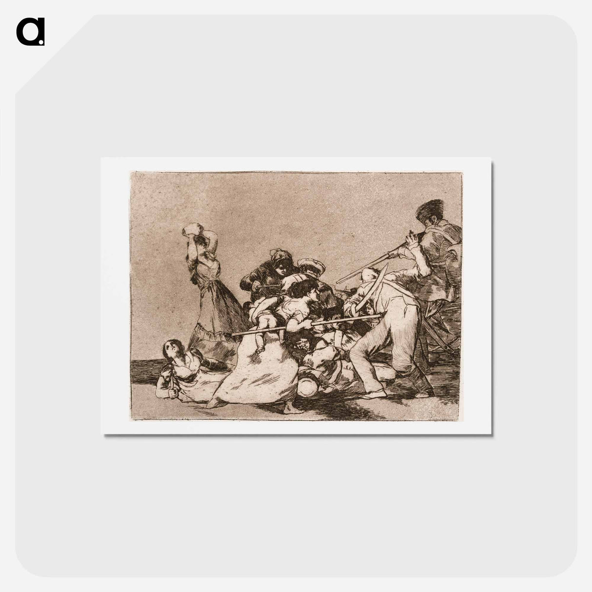 アートポストカード-Ja ovat kuin villipetoja - フランシスコ デ ゴヤ Postcard.