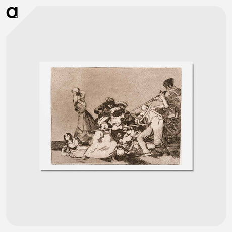 アートポストカード-Ja ovat kuin villipetoja - フランシスコ デ ゴヤ Postcard.