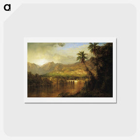 アートポストカード-South American Landscape - フレデリック エドウィン チャーチ Postcard.