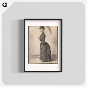 アートポスター-Woman Walking with a Parasol (study for La Grande Jatte) - ジョルジュ スーラ Poster.