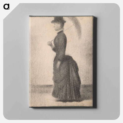 Woman Walking with a Parasol (study for La Grande Jatte) - Georges Seurat Canvas.