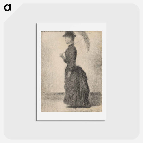 Woman Walking with a Parasol (study for La Grande Jatte) - ジョルジュ スーラ Postcard.