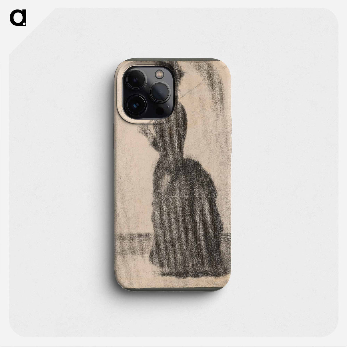 Woman Walking with a Parasol (study for La Grande Jatte) - ジョルジュ スーラ Phone Case.