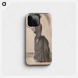 Woman Walking with a Parasol (study for La Grande Jatte) - Georges Seurat Phone Case.