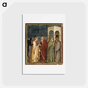 アートポストカード-Judas Receiving Payment for his Betrayal - ジョット ディ ボンドーネ Postcard.
