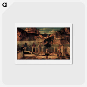 アートポストカード-Sacred Allegory - ジョヴァンニ ベッリーニ Postcard.